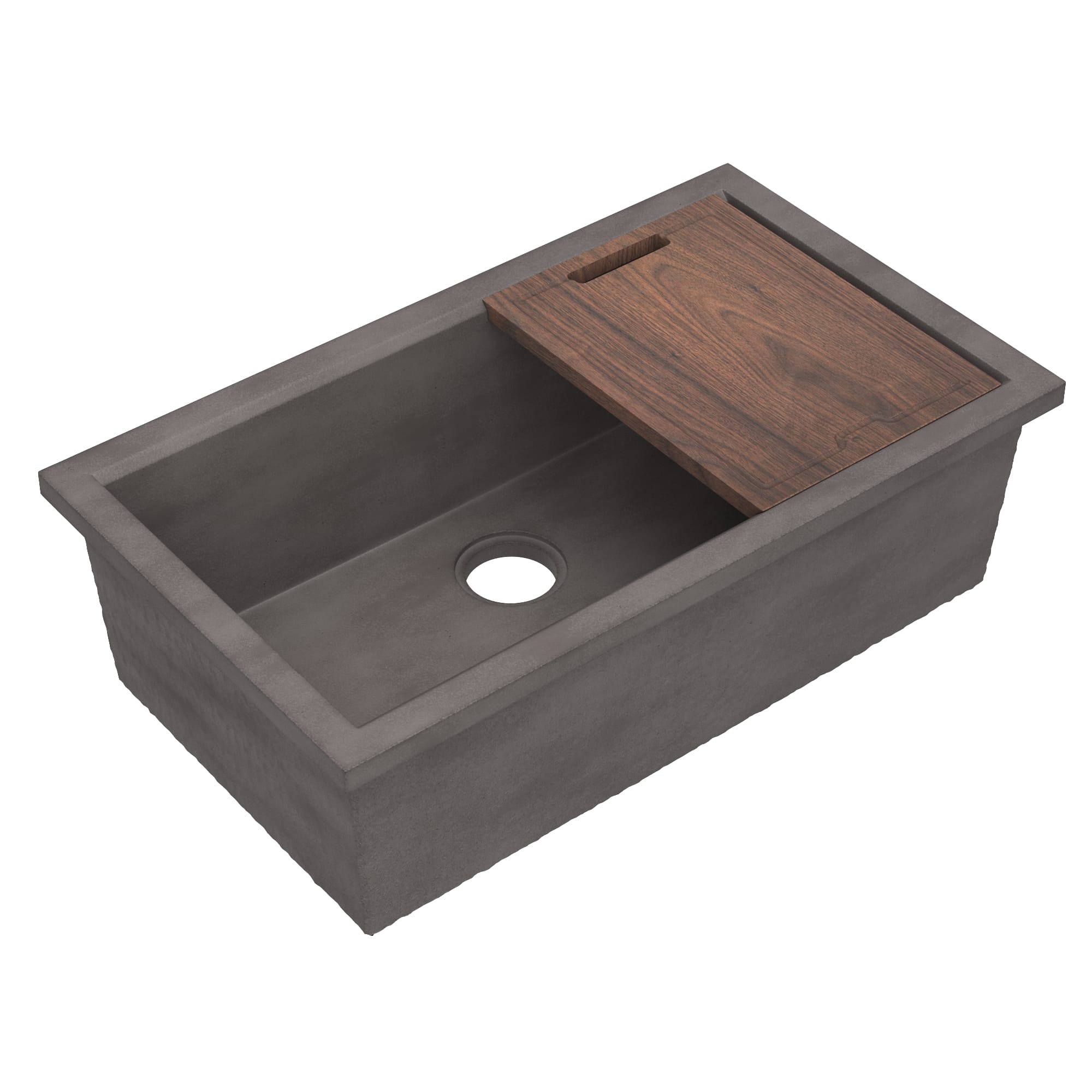 Native Trails Pacifica Concierge 34" Undermount NativeStone Concrete Workstation Kitchen Sink, Slate, NSKG3319-S Product Image