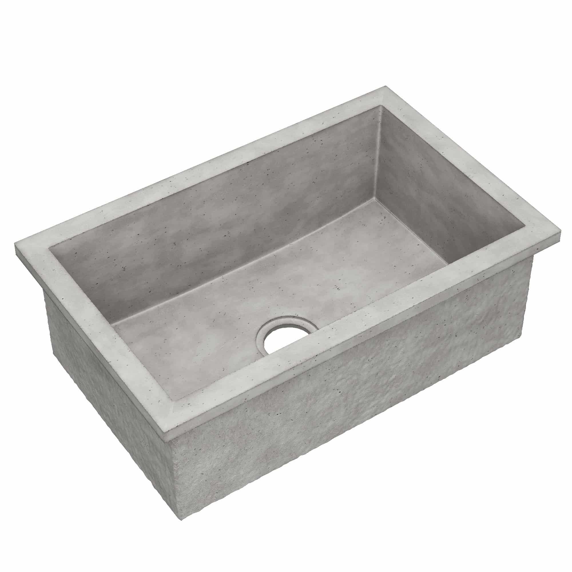 Native Trails Pacifica 30" Undermount NativeStone Concrete Kitchen Sink, Ash, NSK3019-A Product Image