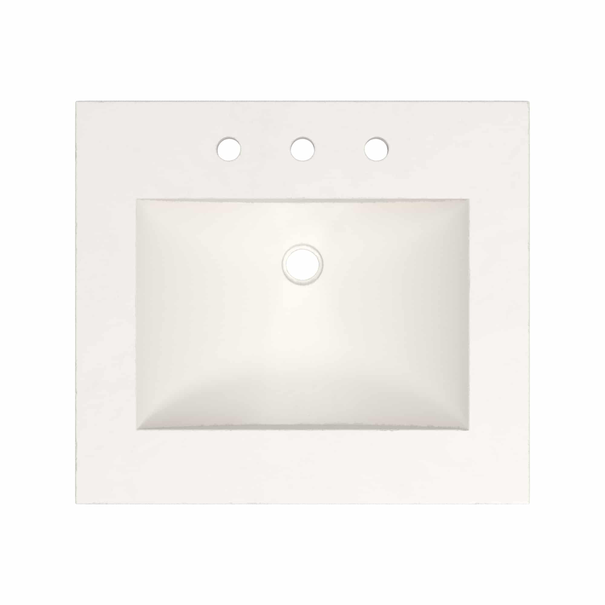 Native Trails 24" Palomar ADA NativeStone Vanity Top and Sink in Pearl, 8" Widespread Faucet Holes, NSVNT24-P
