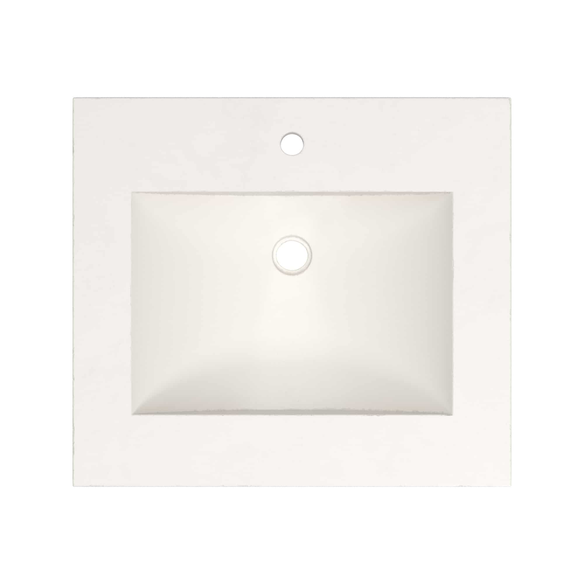 Native Trails 24" Palomar ADA NativeStone Vanity Top and Sink in Pearl, Single Faucet Hole, NSVNT24-P1