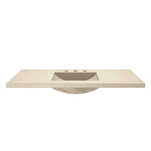 Native Trails 48" Palomar ADA NativeStone Vanity Top and Sink in Sand, 8" Widespread Cutout, NSVNT48-D Product Image