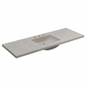 Native Trails 60" Palomar ADA NativeStone Vanity Top and Sink in Ash, 8" Widespread Cutout, NSVNT60-A