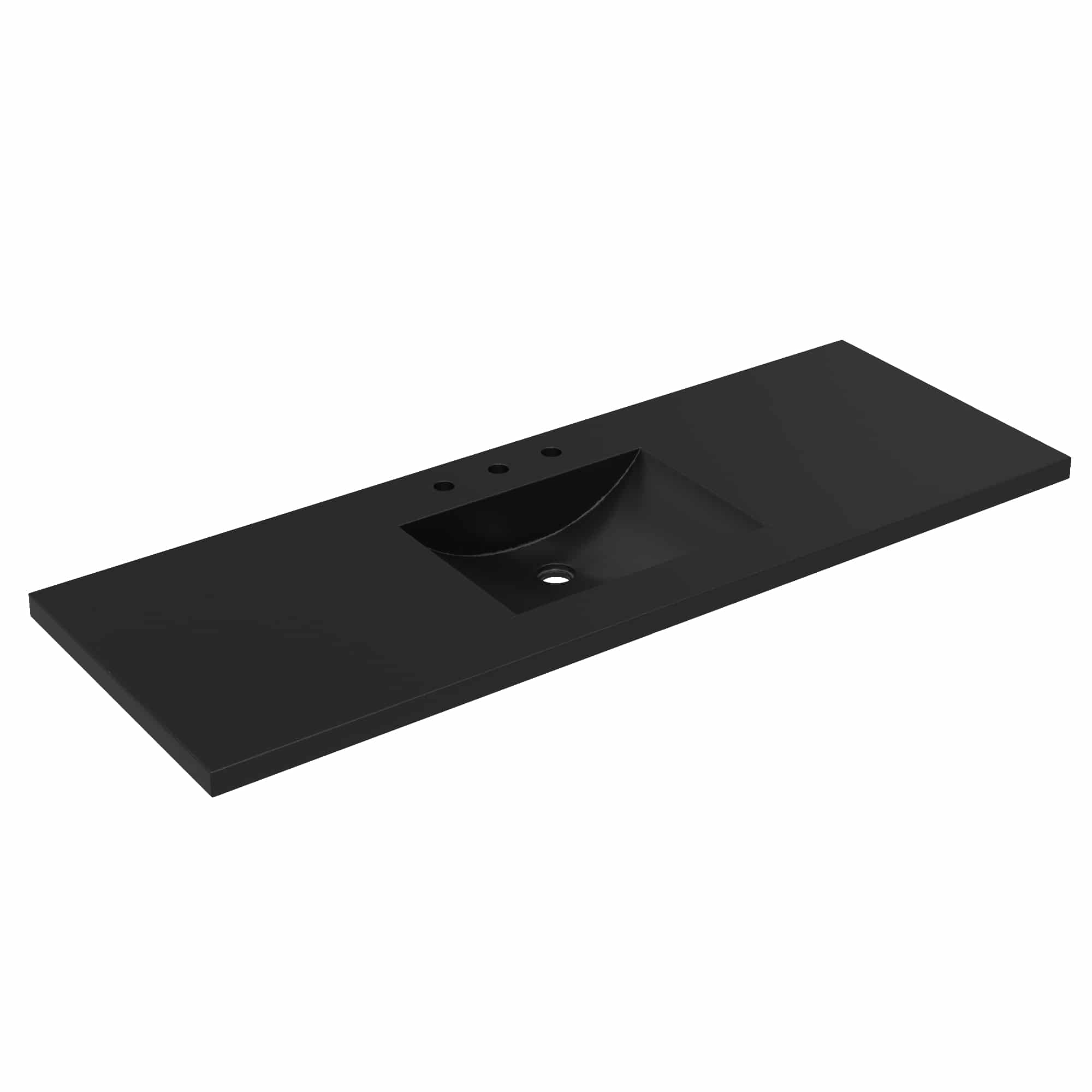 Native Trails 60" Palomar ADA NativeStone Vanity Top and Sink in Charcoal, 8" Widespread Cutout, NSVNT60-C