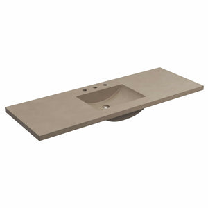 Native Trails 60" Palomar ADA NativeStone Vanity Top and Sink in Earth, 8" Widespread Cutout, NSVNT60-E