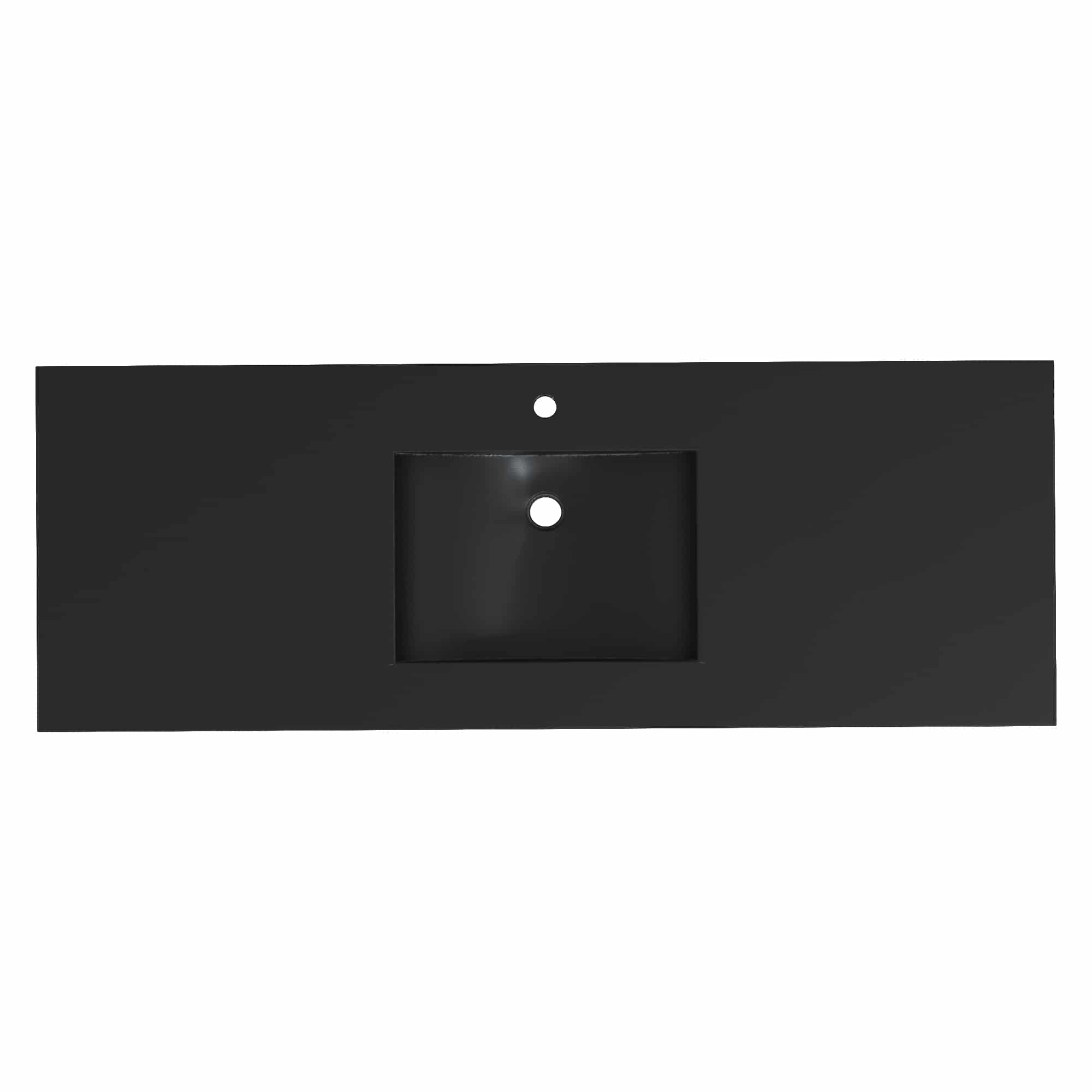Native Trails 60" Palomar ADA NativeStone Vanity Top and Sink in Charcoal, Single Faucet Cutout, NSVNT60-C1 Product Image