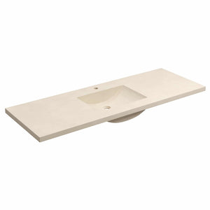 Native Trails 60" Palomar ADA NativeStone Vanity Top and Sink in Sand, Single Faucet Cutout, NSVNT60-D1