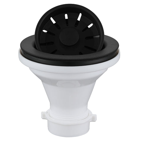 Karran Plastic Basket Strainer, Black, QBSBL