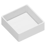 Karran Quattro 14.5" x 14.5" Square Vessel Acrylic Solid Surface ADA Bathroom Sink, White, QM175WH