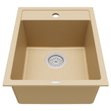 Karran 16" Drop In/Topmount Quartz Composite Kitchen Sink, Bisque, QT-825-BI