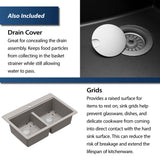 Karran 33" Drop In/Topmount Quartz Composite Kitchen Sink, 50/50 Double Bowl, Concrete, QTWS-880-CN