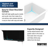 Karran 33" Undermount Quartz Composite Kitchen Sink, White, QU-712-WH