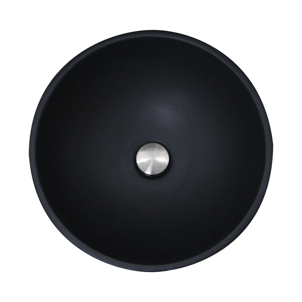 Main Image for Nantucket Sinks Regatta 17" Fireclay Bathroom Vessel Sink, Matte Black/Gold, RC7040GMS-MB