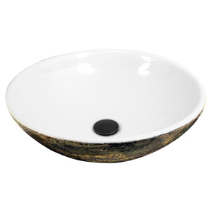 Alternate Image for Nantucket Sinks Regatta 17" Fireclay Bathroom Vessel Sink, White/Gold, RC7040GMS-W