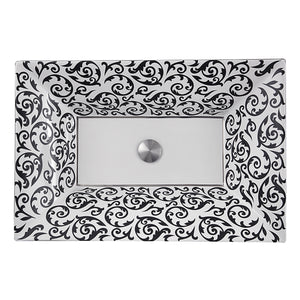 Alternate Image for Nantucket Sinks Regatta 25" Fireclay Bathroom Vessel Sink, White/Black/Platinum, RC73040PD