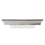 Nantucket Sinks Regatta 25" Fireclay Bathroom Sink, White/Black/Platinum, RC73040PD