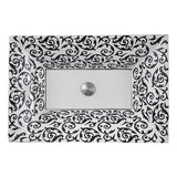 Nantucket Sinks Regatta 25" Fireclay Bathroom Sink, White/Black/Platinum, RC73040PD