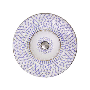 Alternate Image for Nantucket Sinks Regatta 18" Fireclay Bathroom Vessel Sink, White/Blue, RC77240BS