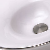 Nantucket Sinks Regatta 18" Fireclay Bathroom Sink, White/Platinum, RC77240P