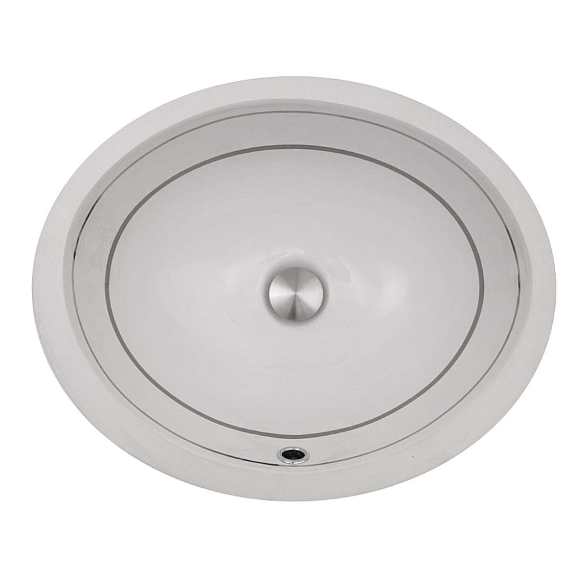 Nantucket Sinks Regatta 19" Fireclay Bathroom Sink, White/Platinum, RC78340SL