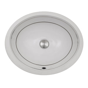 Alternate Image for Nantucket Sinks Regatta 19" Fireclay Bathroom Sink, White/Platinum, RC78340SL