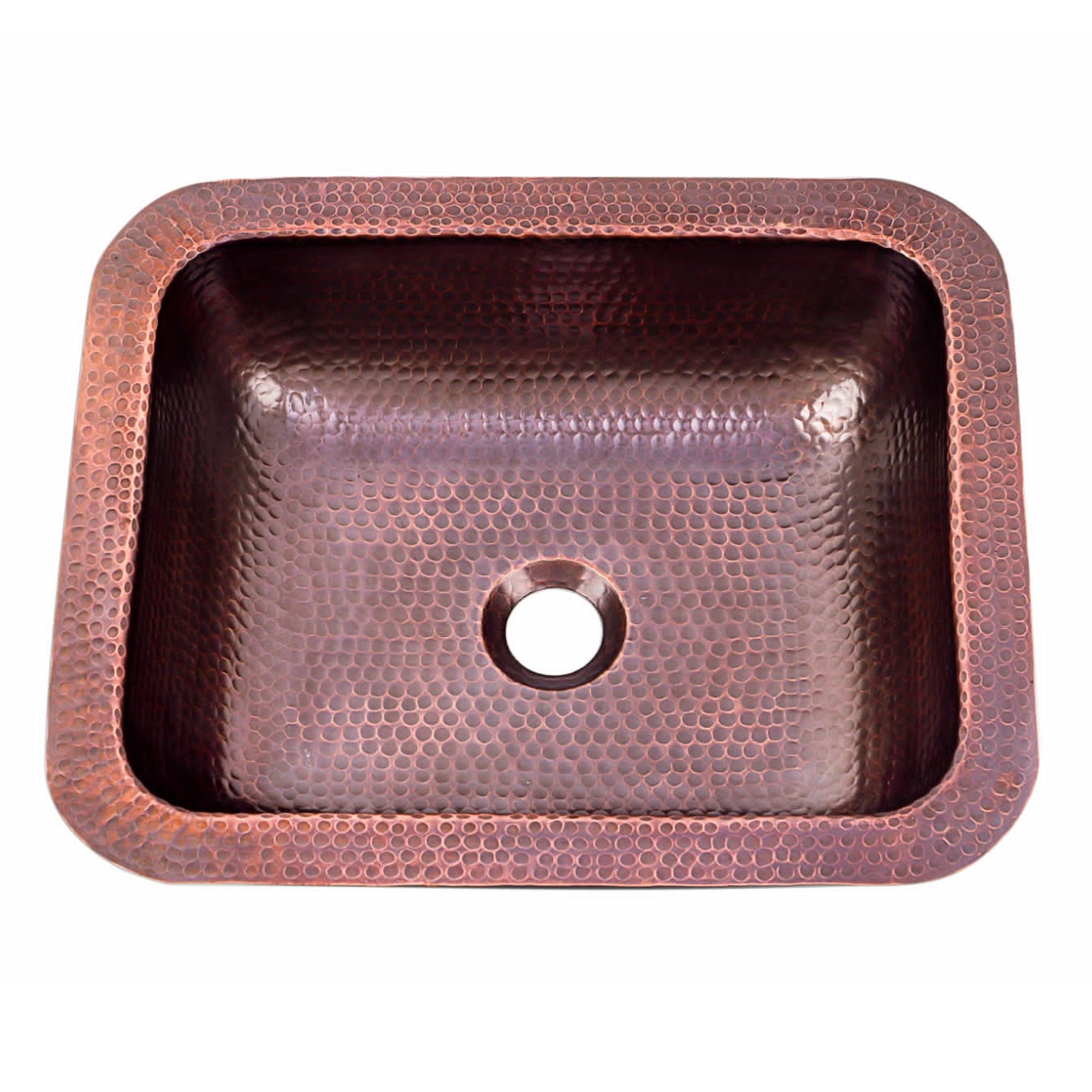 Nantucket Sinks Brightwork Home 17" Rectangle Copper Bar/Prep Sink with Accessories, 16 Gauge, REHC-2.5