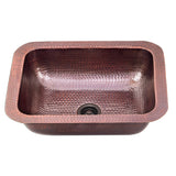 Nantucket Sinks Brightwork Home 17" Rectangle Copper Bar/Prep Sink with Accessories, 16 Gauge, REHC-2.5