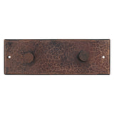 Premier Copper Products Hammered Copper Double Robe/Towel Hook, 17 Gauge, Oil Rubbed Bronze, RH2