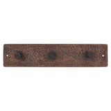 Premier Copper Products Hammered Copper Triple Robe/Towel Hook, 17 Gauge, Oil Rubbed Bronze, RH3