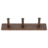 Premier Copper Products Hammered Copper Triple Robe/Towel Hook, 17 Gauge, Oil Rubbed Bronze, RH3