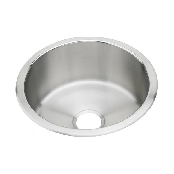 Elkay Asana 14" Round Stainless Steel ADA Bar/Prep Sink, Lustrous Satin, 18 Gauge, RLR12FB