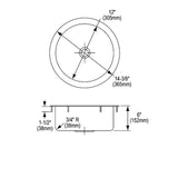 Elkay Asana 14" Round Stainless Steel ADA Bar/Prep Sink, Lustrous Satin, 18 Gauge, RLR12FB