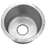 Nantucket Sinks Brightwork Home 15" Round Stainless Steel Bar/Kitchen Sink with Accessories, 18 Gauge, RS15-SSMF