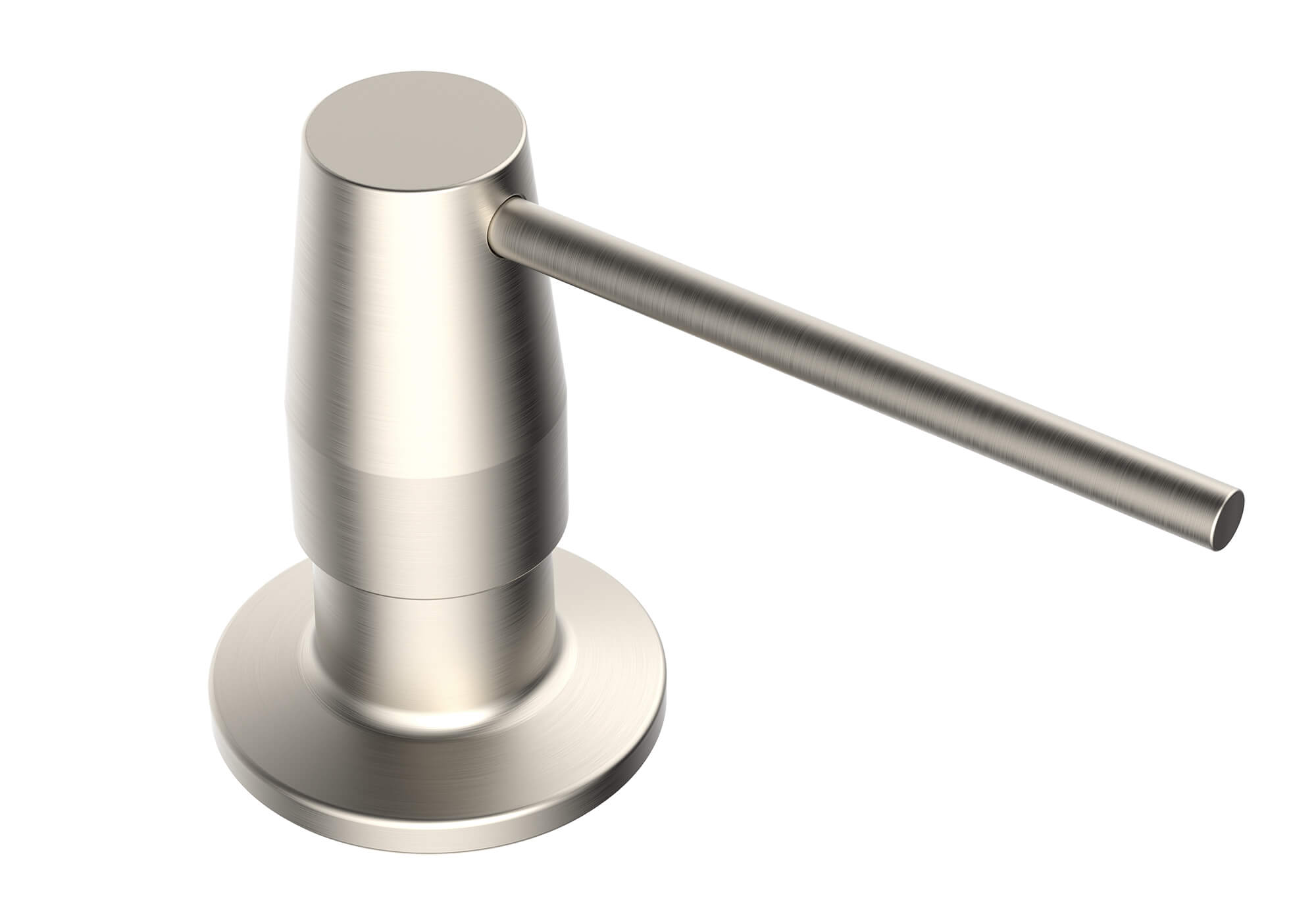 Ruvati Kitchen Faucet Soap dispenser All Metal in Brushed Nickel Countertop Sink Hand Lotion Pump with Refillable Bottle, Brass / Plastic, RVA1018BN Product Image