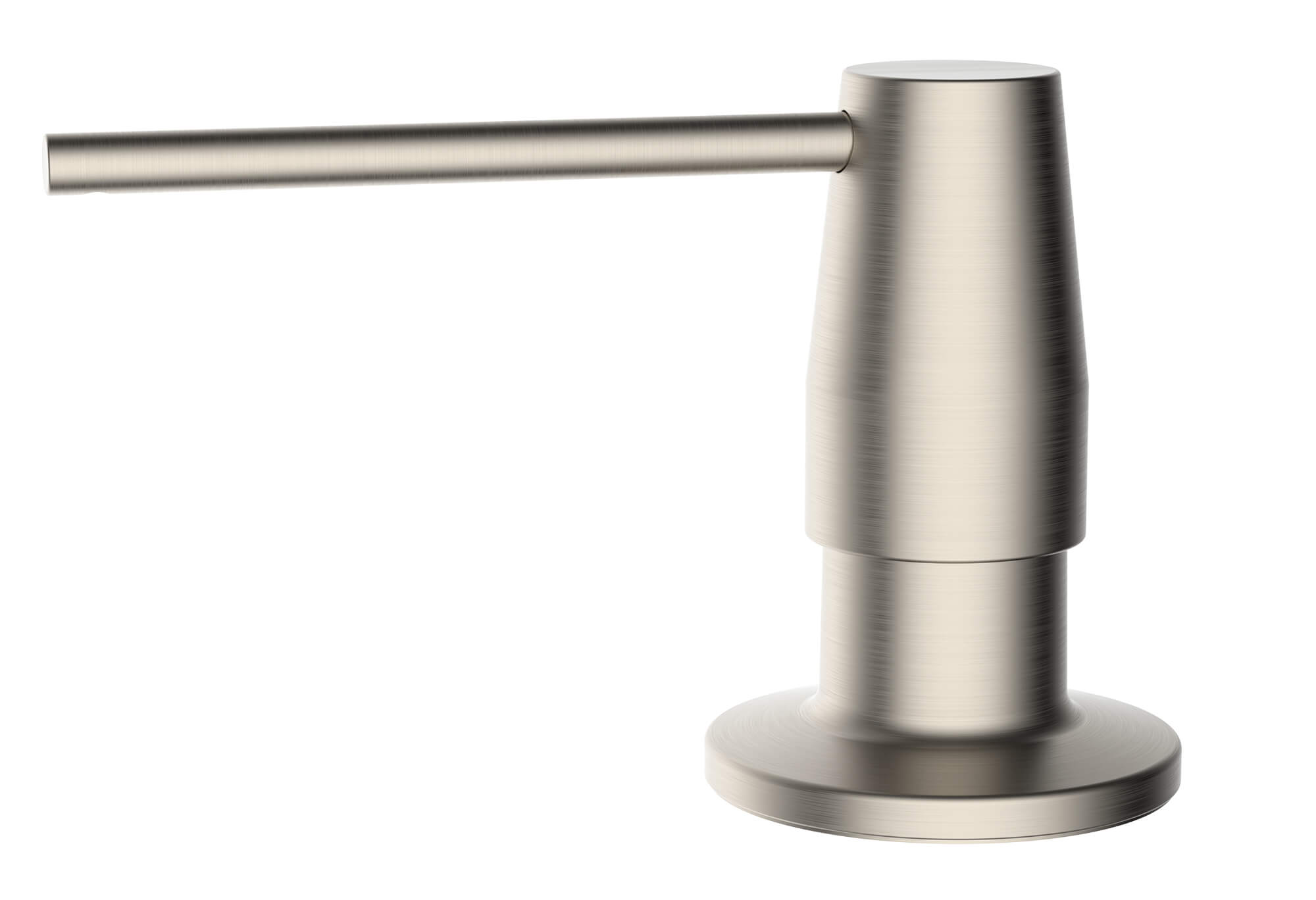 Ruvati Kitchen Faucet Soap dispenser All Metal in Brushed Nickel Countertop Sink Hand Lotion Pump with Refillable Bottle, Brass / Plastic, RVA1018BN Product Image