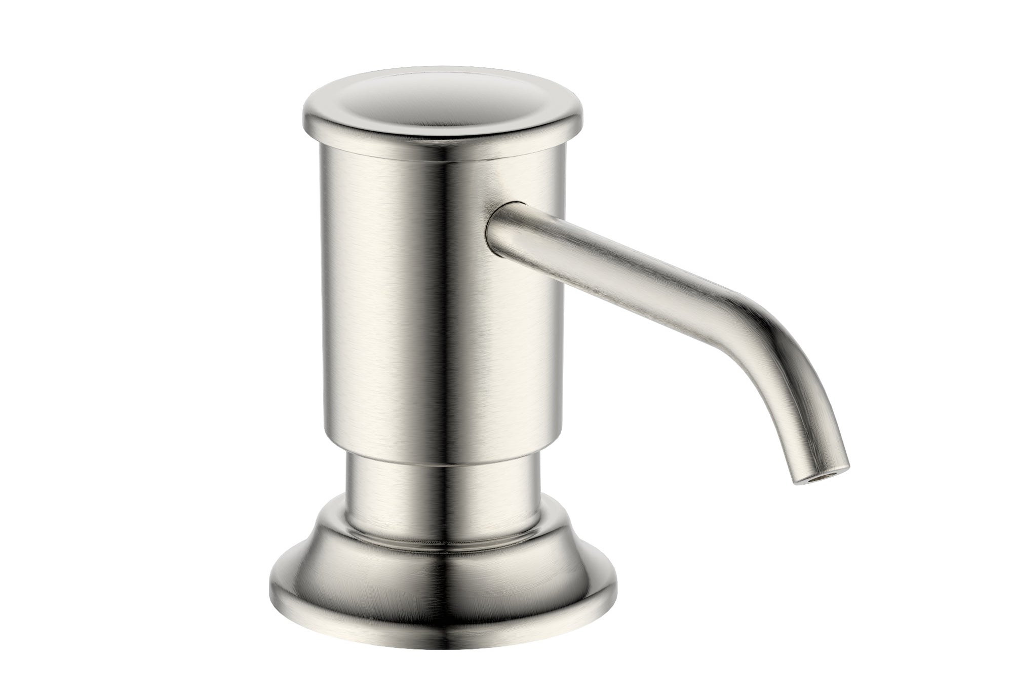 Ruvati Built in Soap Dispenser for Kitchen Sink with Brushed Nickel Countertop Dish Soap Hand Lotion Pump with Refillable Bottle, Plastic, RVA1020BN Product Image