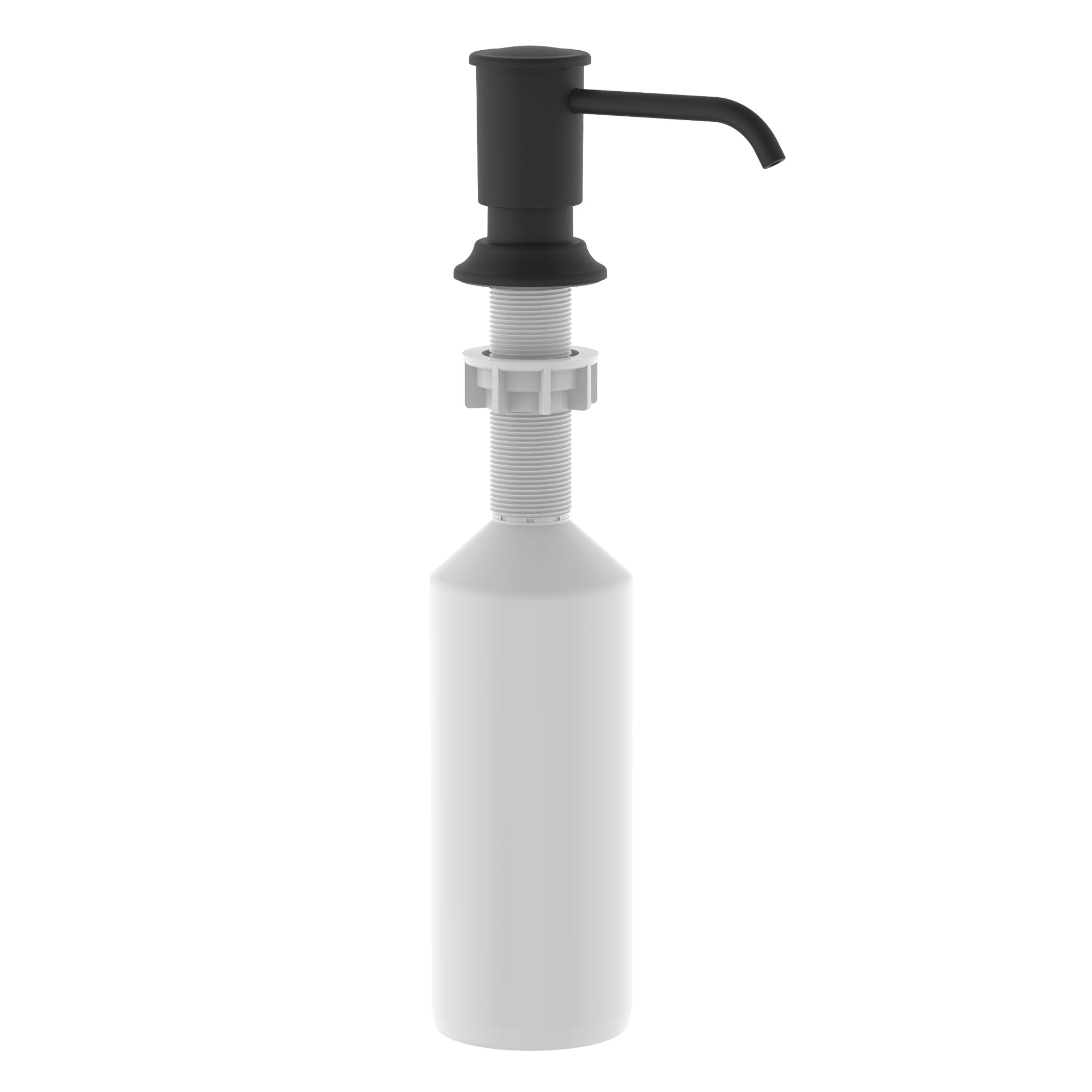 Ruvati Built in Soap Dispenser for Kitchen Sink with Matte Black Countertop Dish Soap Hand Lotion Pump with Refillable Bottle, Plastic, RVA1020MB Product Image