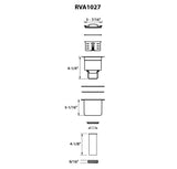 Ruvati Deep Basket Strainer Drain for Kitchen Sinks all Metal 3-1/2 inch, Gunmetal Black Stainless Steel, RVA1027BL