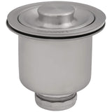 Ruvati Deep Basket Strainer Drain for Kitchen Sinks all Metal with Stopper 3-1/2 inch, Stainless Steel, RVA1027ST