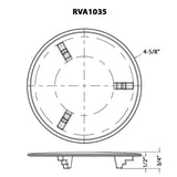 Dimensions for Ruvati Drain Cover for Kitchen Sink and Garbage Disposal - Brushed Stainless Steel, RVA1035