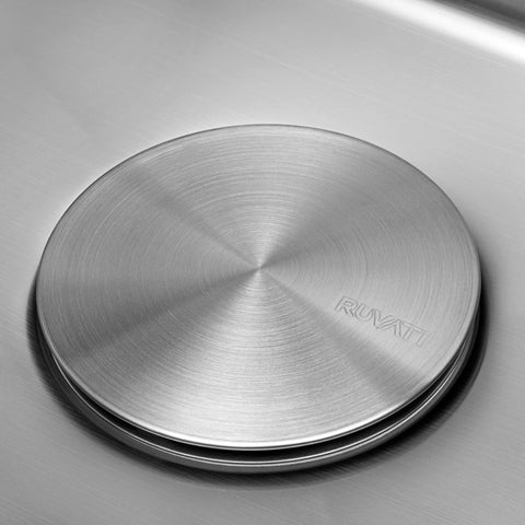 Main Image of Ruvati Drain Cover for Kitchen Sink and Garbage Disposal - Brushed Stainless Steel, RVA1035
