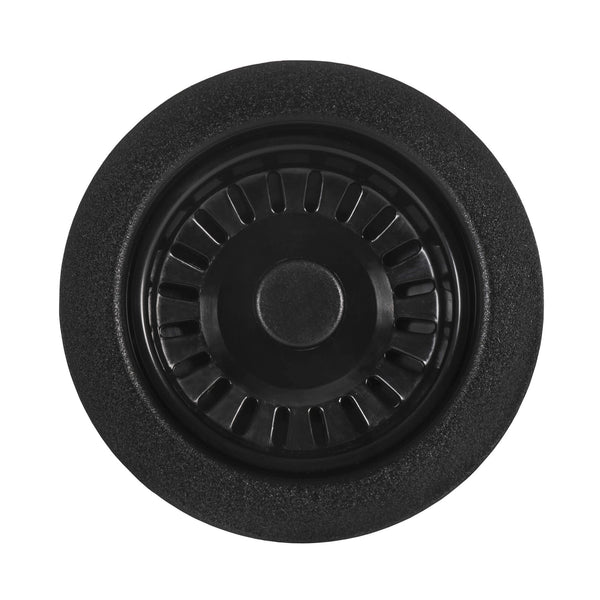 Main Image of Ruvati Kitchen Sink Basket Strainer Drain Assembly - Matte Black, RVA1038BL