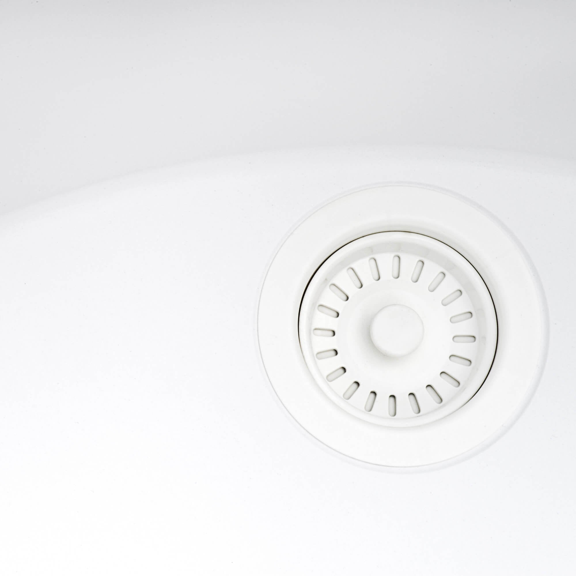 Alternative View of Ruvati Kitchen Sink Basket Strainer Drain Assembly - Matte White, RVA1038WH