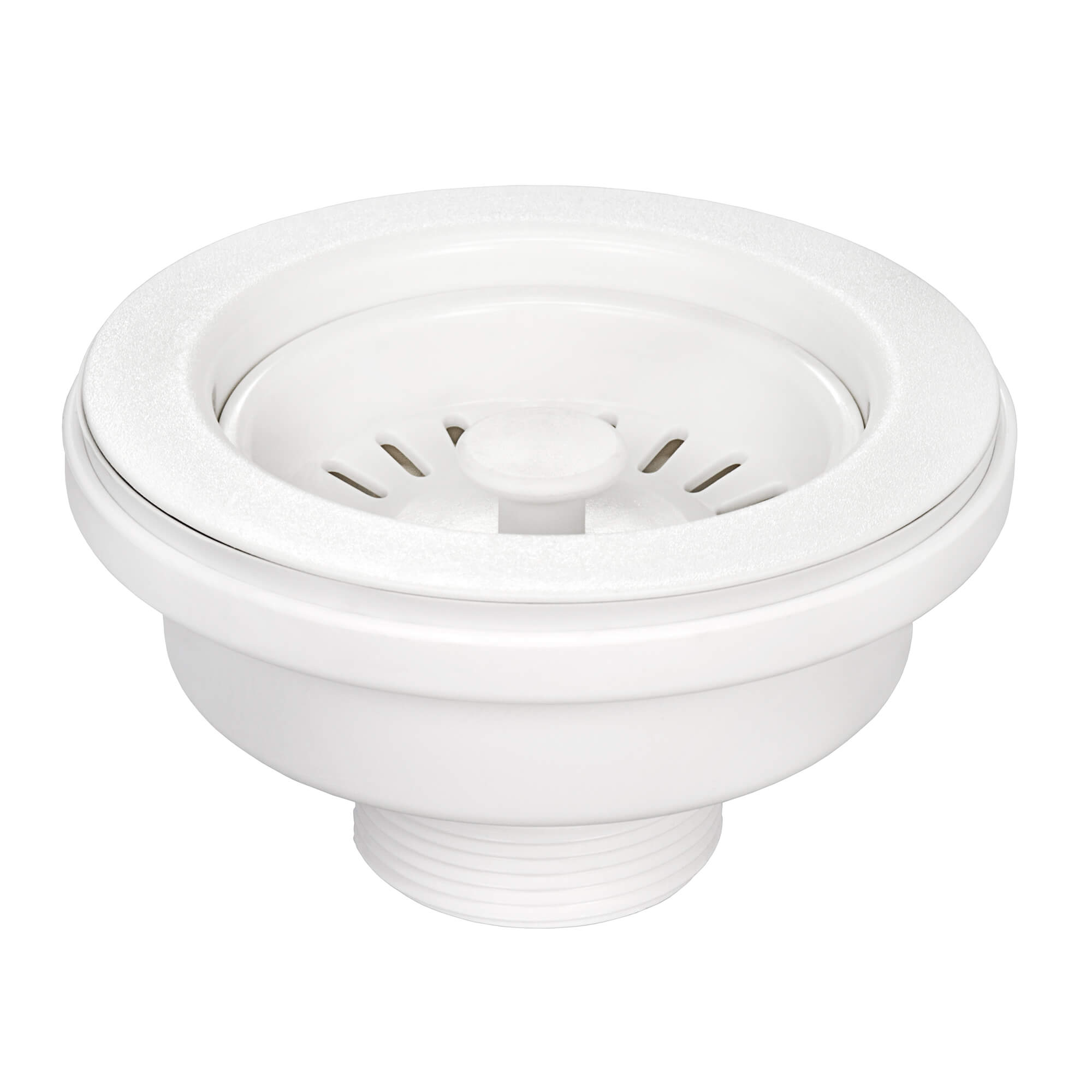 Alternative View of Ruvati Kitchen Sink Basket Strainer Drain Assembly - Matte White, RVA1038WH