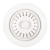 Main Image of Ruvati Kitchen Sink Basket Strainer Drain Assembly - Matte White, RVA1038WH