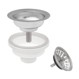 Alternative View of Ruvati Basket Strainer for Thick Fireclay Kitchen Sink Drain Assembly - Stainless Steel, RVA1039ST