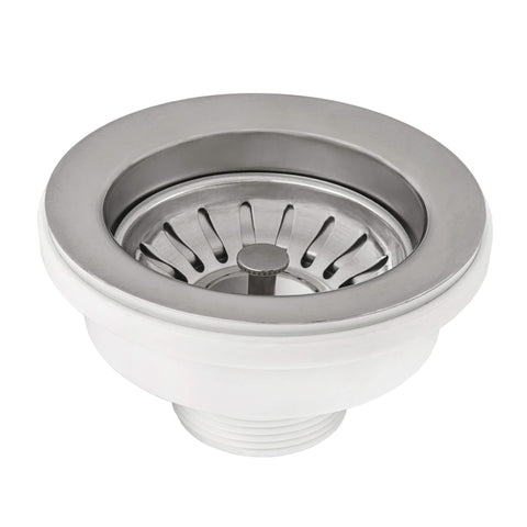 Main Image of Ruvati Basket Strainer for Thick Fireclay Kitchen Sink Drain Assembly - Stainless Steel, RVA1039ST