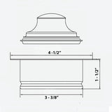 Dimensions for Ruvati Garbage Disposal Flange Drain for Kitchen Sinks - Gunmetal Black Stainless Steel, RVA1041BL