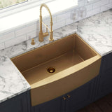 Alternative View of Ruvati Garbage Disposal Flange Drain for Kitchen Sinks - Brass / Gold Tone Stainless Steel, RVA1041GG