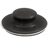 Alternative View of Ruvati Garbage Disposal Flange Drain with Basket Strainer Drain and Stopper, Gunmetal Black Stainless Steel, RVA1042BL