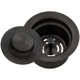 Main Image of Ruvati Garbage Disposal Flange Drain with Basket Strainer Drain and Stopper, Gunmetal Black Stainless Steel, RVA1042BL